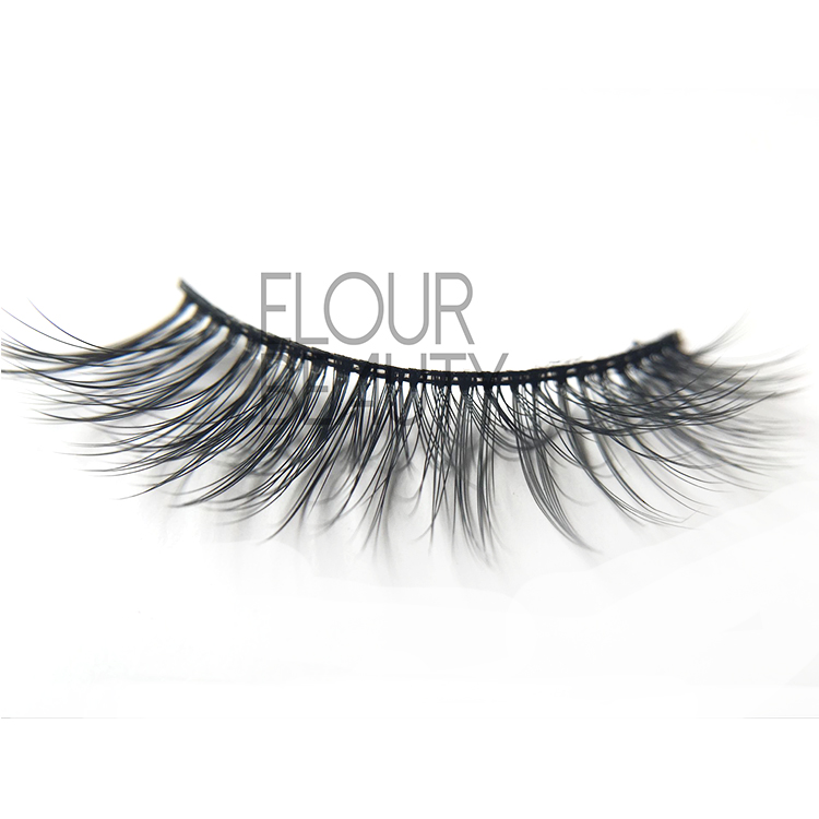 Cheap faux mink  3D invisible bands long eyelashes EJ55